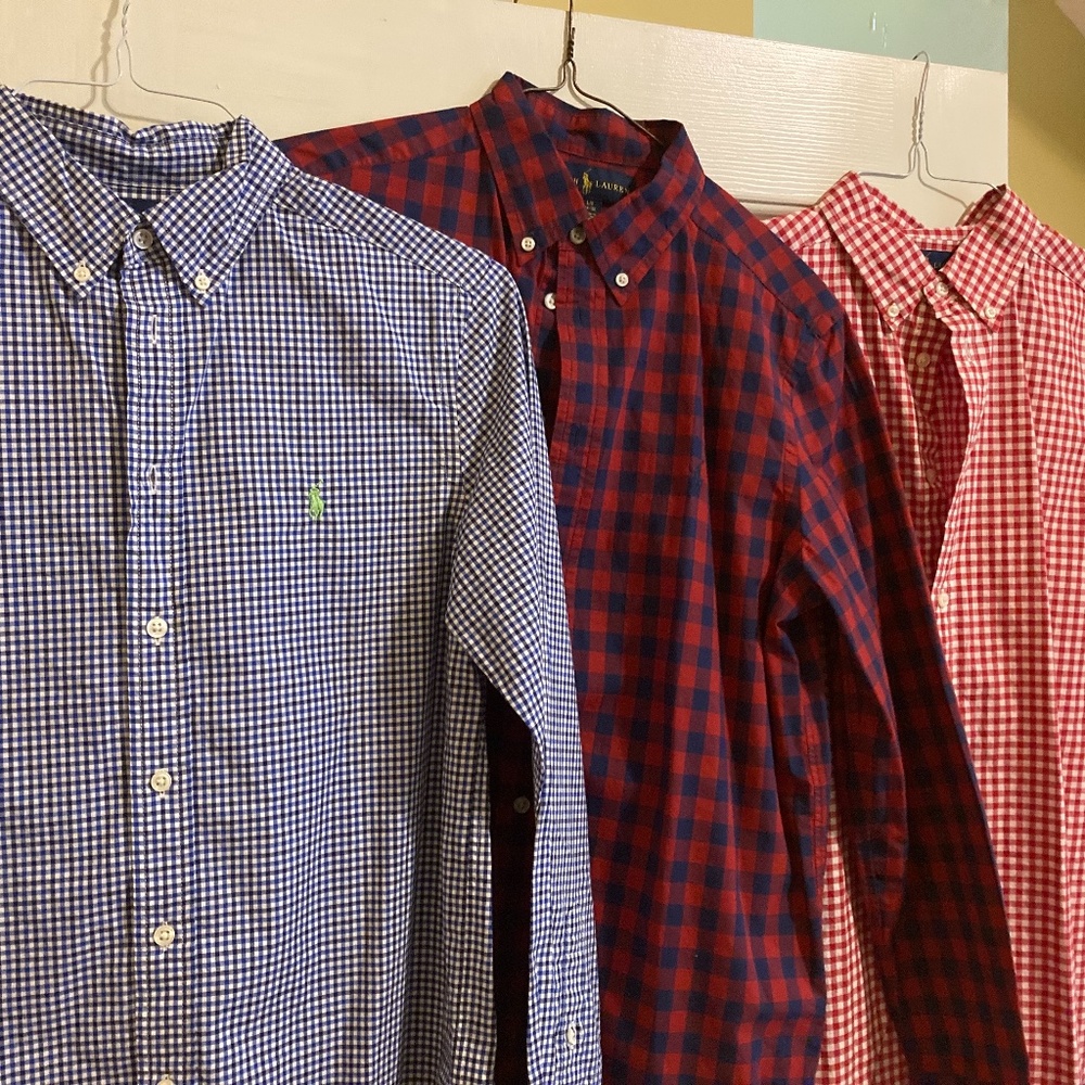 Boys Ralph Lauren Polo Button Down Shirt Lot -  L